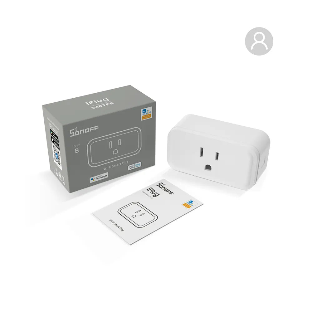 Enchufe Inteligente WiFi Sonoff S40 con Medición de Consumo-Compatible con Alexa y Google Home