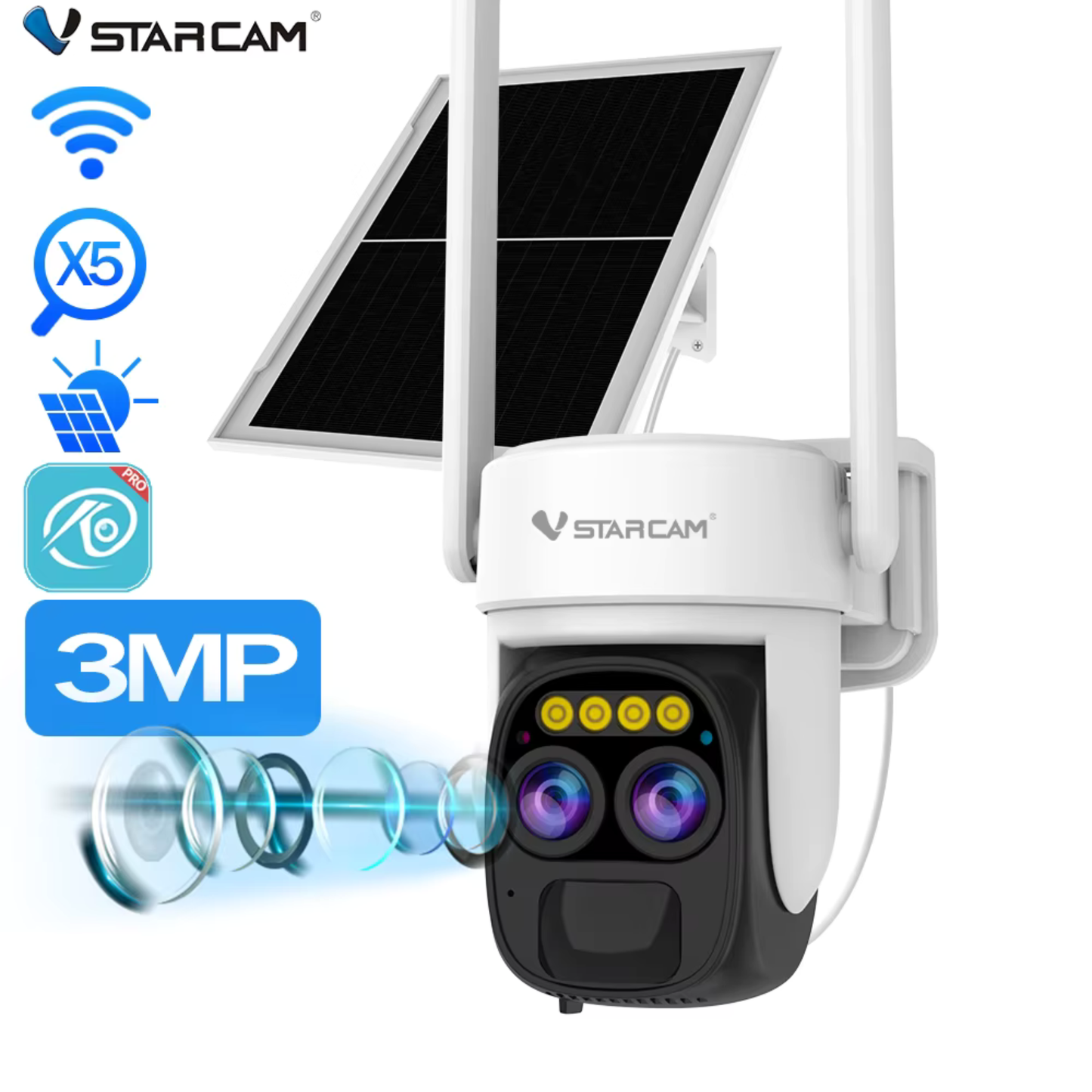 Camara de seguridad Vstarcam CB67D O-Kam 5MP 5X Zoom Optico