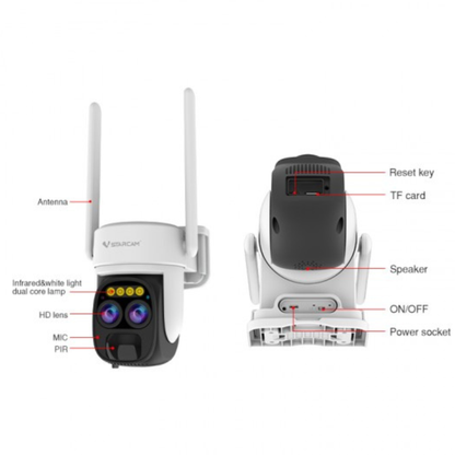 Camara de seguridad Vstarcam CB67D O-Kam 5MP 5X Zoom Optico