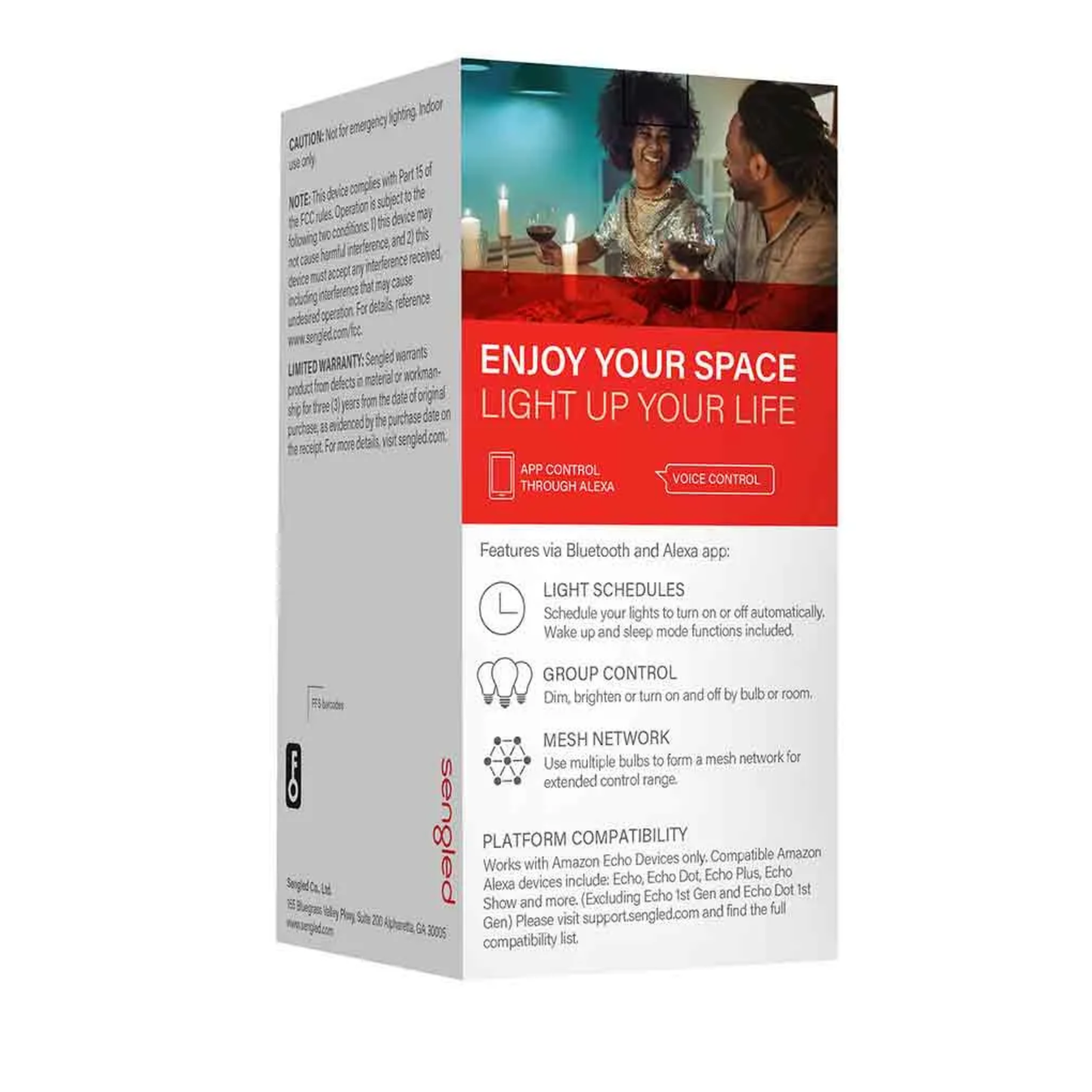 Bombillo Inteligente Sengled RGB 60W WiFi – Compatible con Alexa, Google y Apple Home