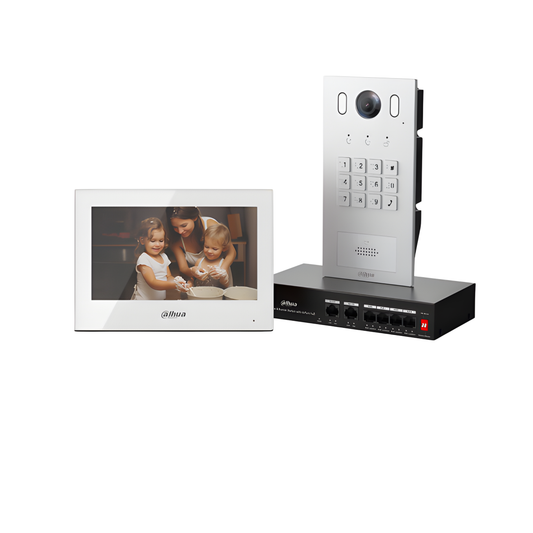 Videoportero kit DAHUA 2mp soporta tarjeta ic teclado para contraseña + switch y vth – KTP05(S)