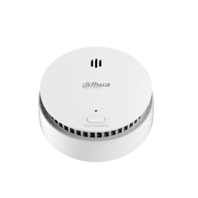Detector Inalámbrico de Humo Dahua HY-SA21A-W2 con Alarma 85dB Batería CR123A Inteligente Compatible DMSS
